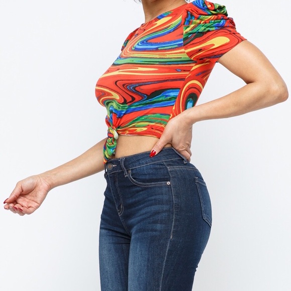 GET NOTICED! Multi Colored Crop - Picture 2 of 10